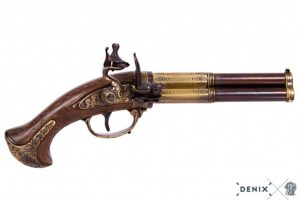 pistola francese a 3 canne rotanti