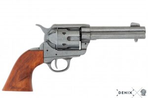 Revolver colt Cal.45 Peacemaker 4.75" in metallo e legno USA 1873 reenactor 29cm
