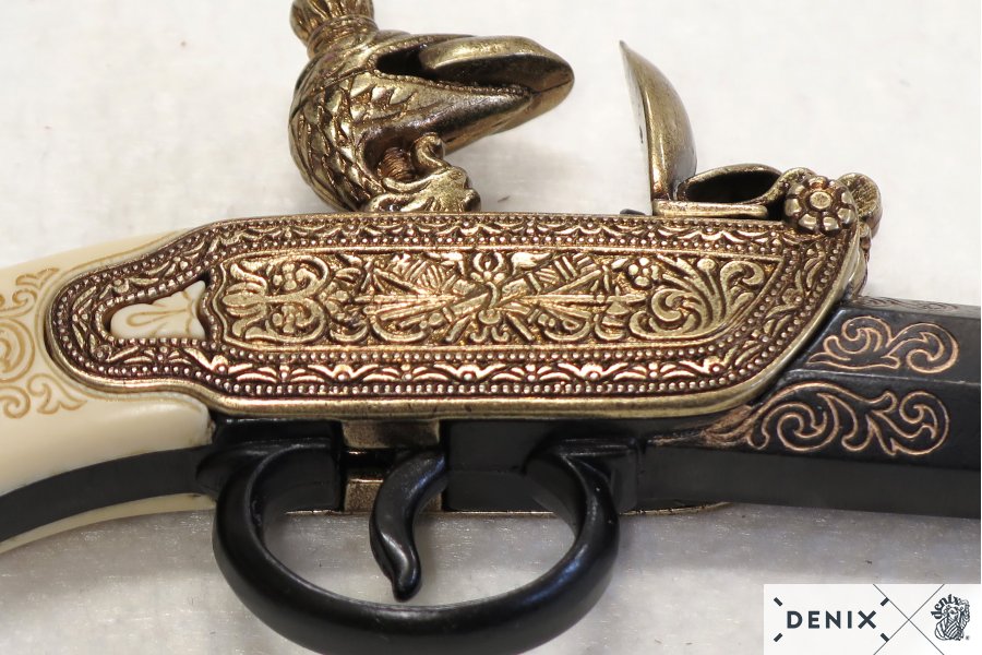 Replica Di Pistola Russa Tula A Pietra Focaia - Modello Storico Per Collezionisti 7 Replica Di Pistola Russa Tula A Pietra Focaia - Modello Storico Per Collezionisti - immagine 7