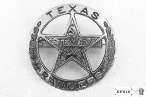 Distintivo con stella Texas Ranger corpo speciale Texas Badge in metallo Denix cm 4