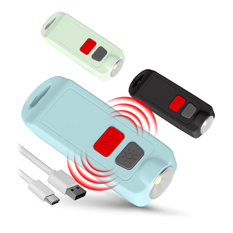 Allarme personale AF2002 con luce LED potente 1 Allarme personale 130dB USB con torcia LED per difesa personale