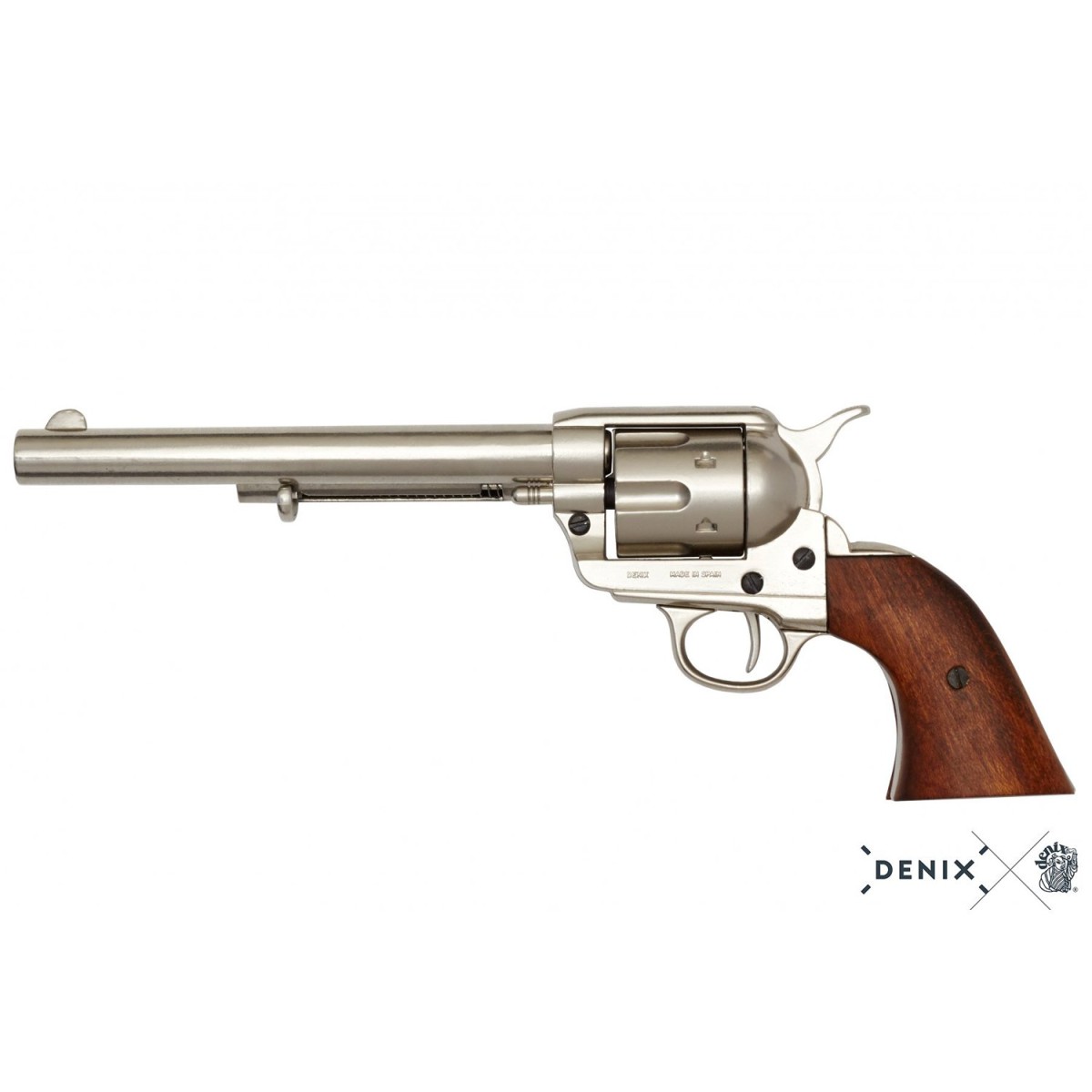 Replica Inerte Revolver Colt 45 Peacemaker 7.5' USA 1873 cromata 2 Replica Inerte Revolver Colt 45 Peacemaker 7.5' USA 1873 cromata - immagine 2