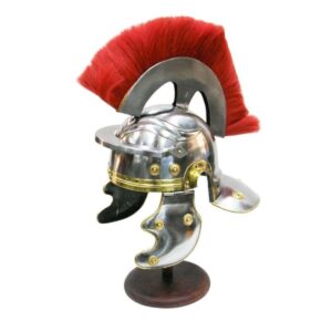 Elmo da centurione romano imbottito in similpelle